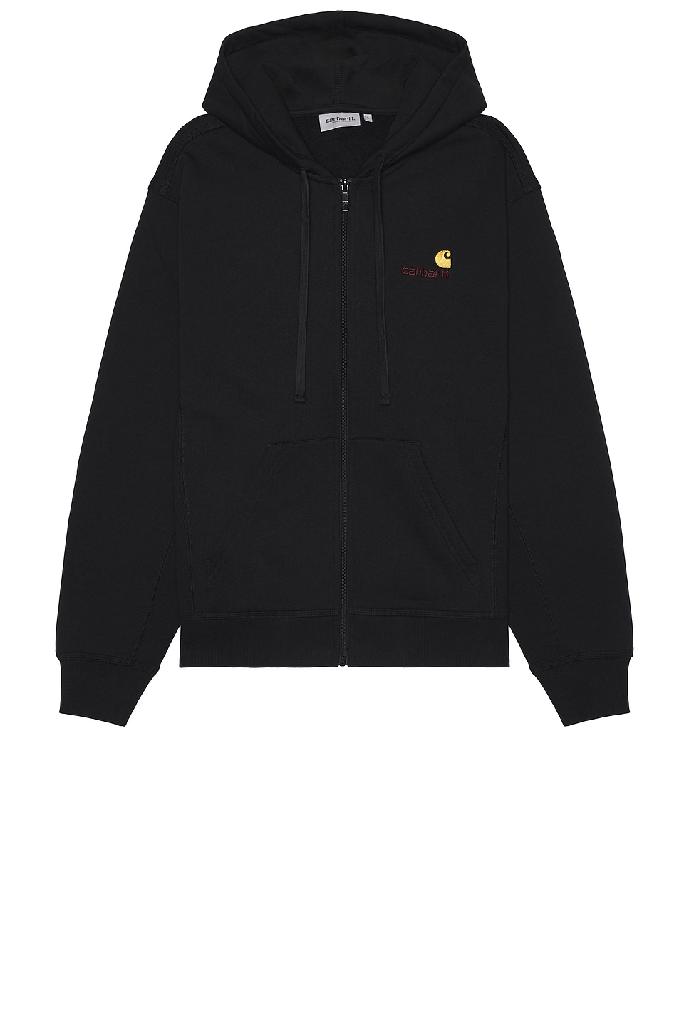 Image 1 of Carhartt WIP Hooded American Script Jacket in Black