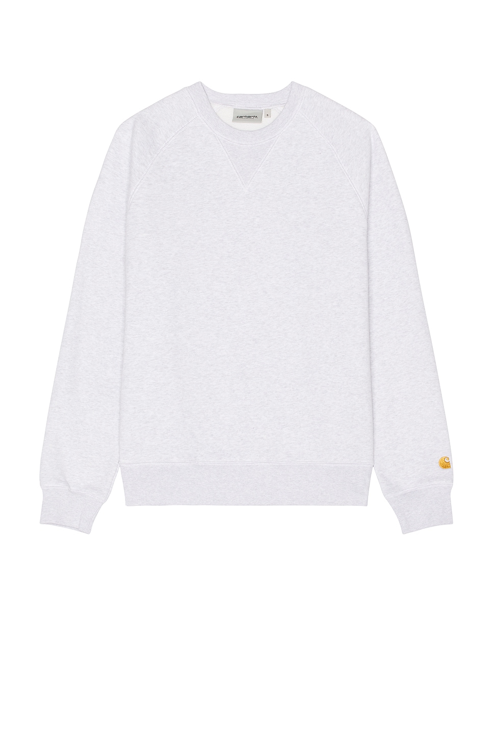 Image 1 of Carhartt WIP Chase Sweatshirt in Ash Heather & Gold