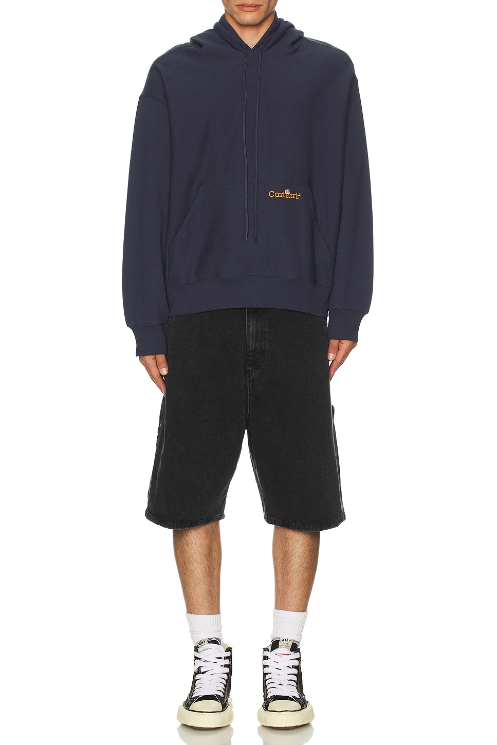 Image 1 of Carhartt WIP Label Script Hoodie in Blue