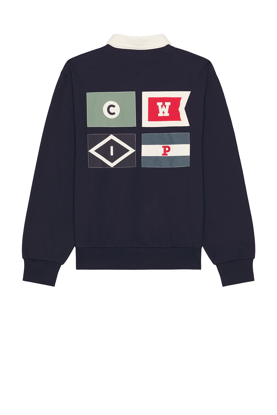 Flags Rugby Sweatshirt in Navy