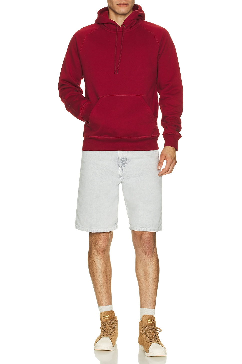 Image 1 of Carhartt WIP Chase Hoodie in Scarlet & Gold