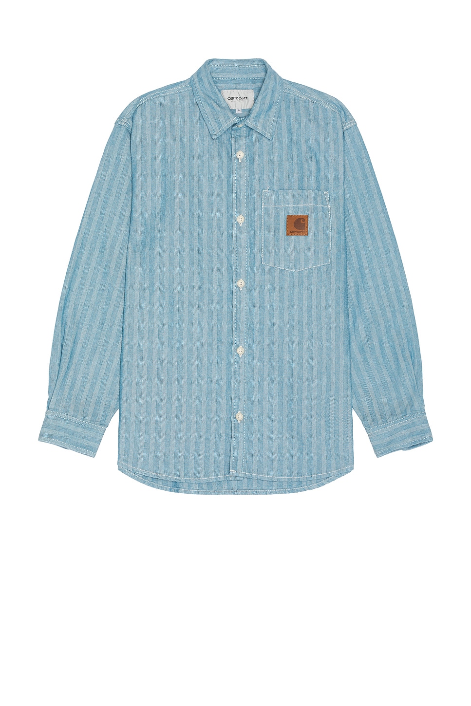 Image 1 of Carhartt WIP Menard Shirt Jacket in Blue Rinsed