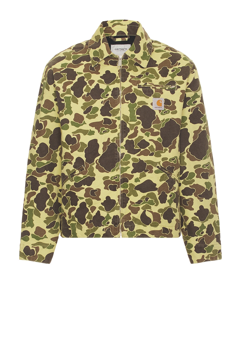 Image 1 of Carhartt WIP Duck Detroit Jacket in Camo Duck & Green