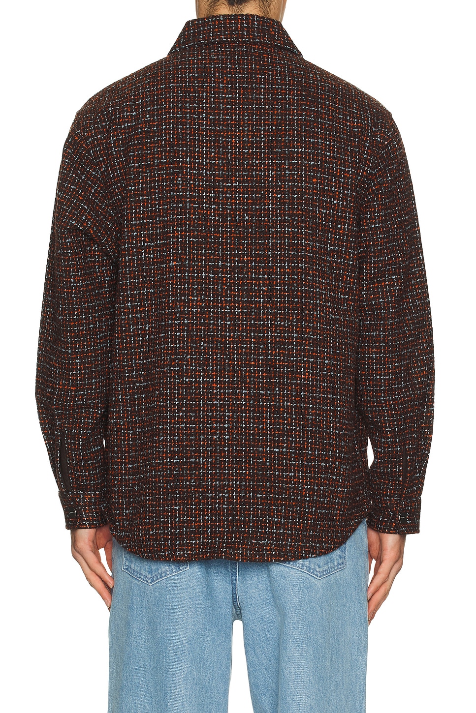 Carhartt Ip Mens Bellamy Boucle Woven Shirt Bellamy Check Tobacco In Brown
