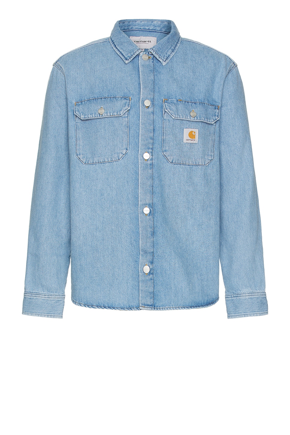 Image 1 of Carhartt WIP Harvey Shirt Jacket in Blue Stone Bleached