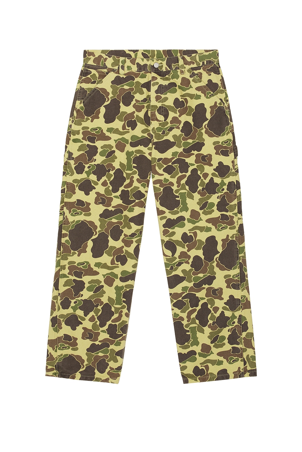 Image 1 of Carhartt WIP Duck Single Knee Pants in Camo Duck & Green