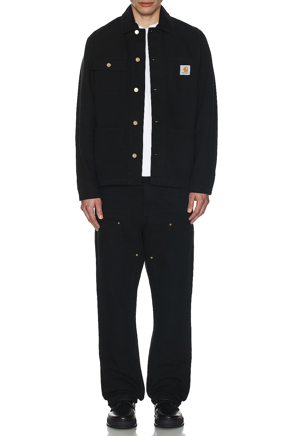 Image 1 of Carhartt WIP Double Knee Pant in Black Aged Canvas