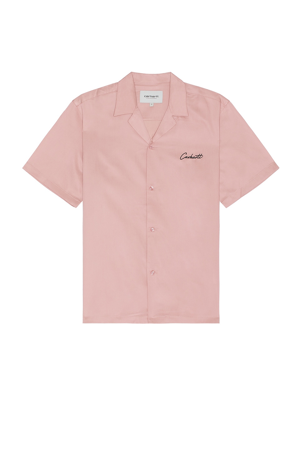 Image 1 of Carhartt WIP Short Sleeve Delray Shirt in Glassy Pink & Black