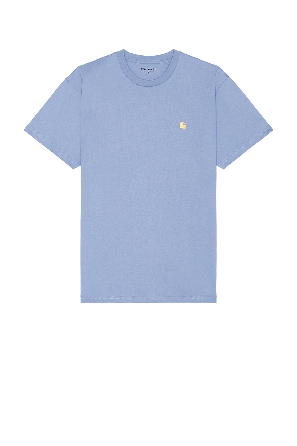 Shop Carhartt Chase T-shirt In Charm Blue & Gold