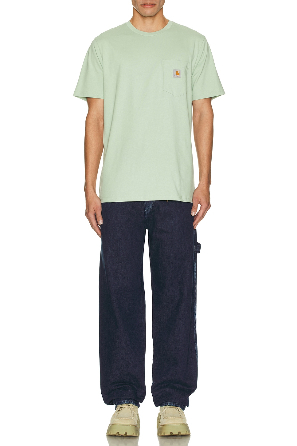 Image 1 of Carhartt WIP Pocket T-shirt in Charm Green