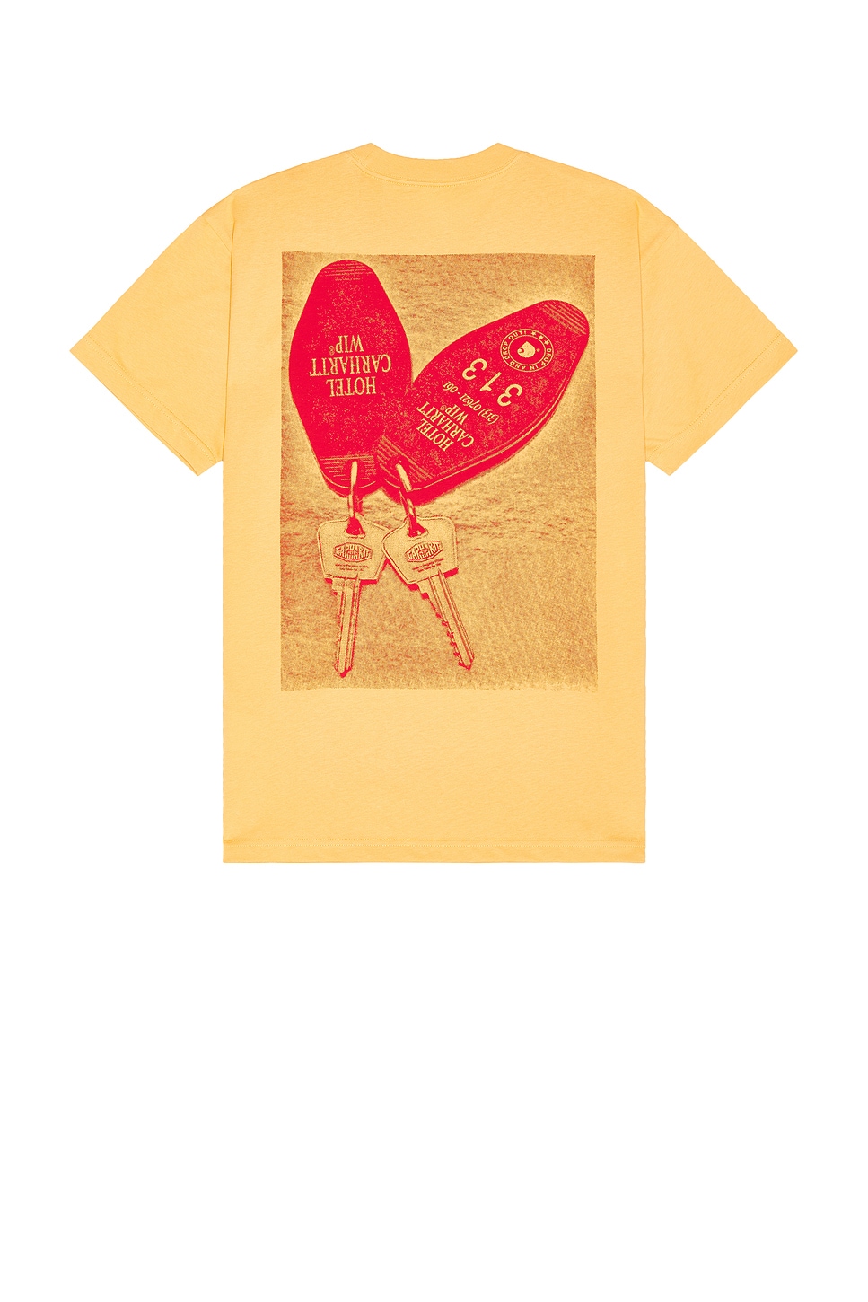 Image 1 of Carhartt WIP Short Sleeve Hotel Keys T-Shirt in Winter Spice & Red