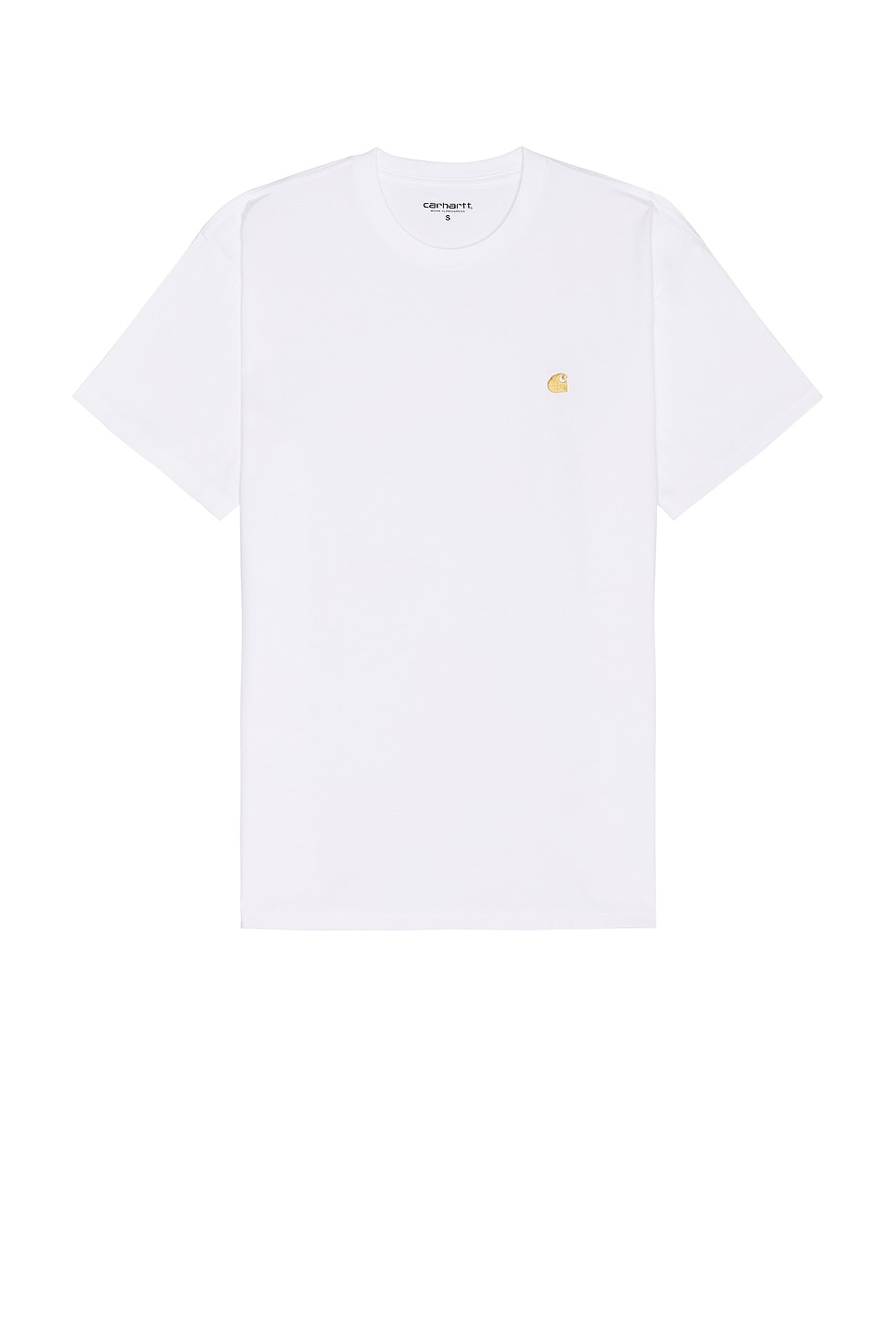 Image 1 of Carhartt WIP Chase T-shirt in White & Gold