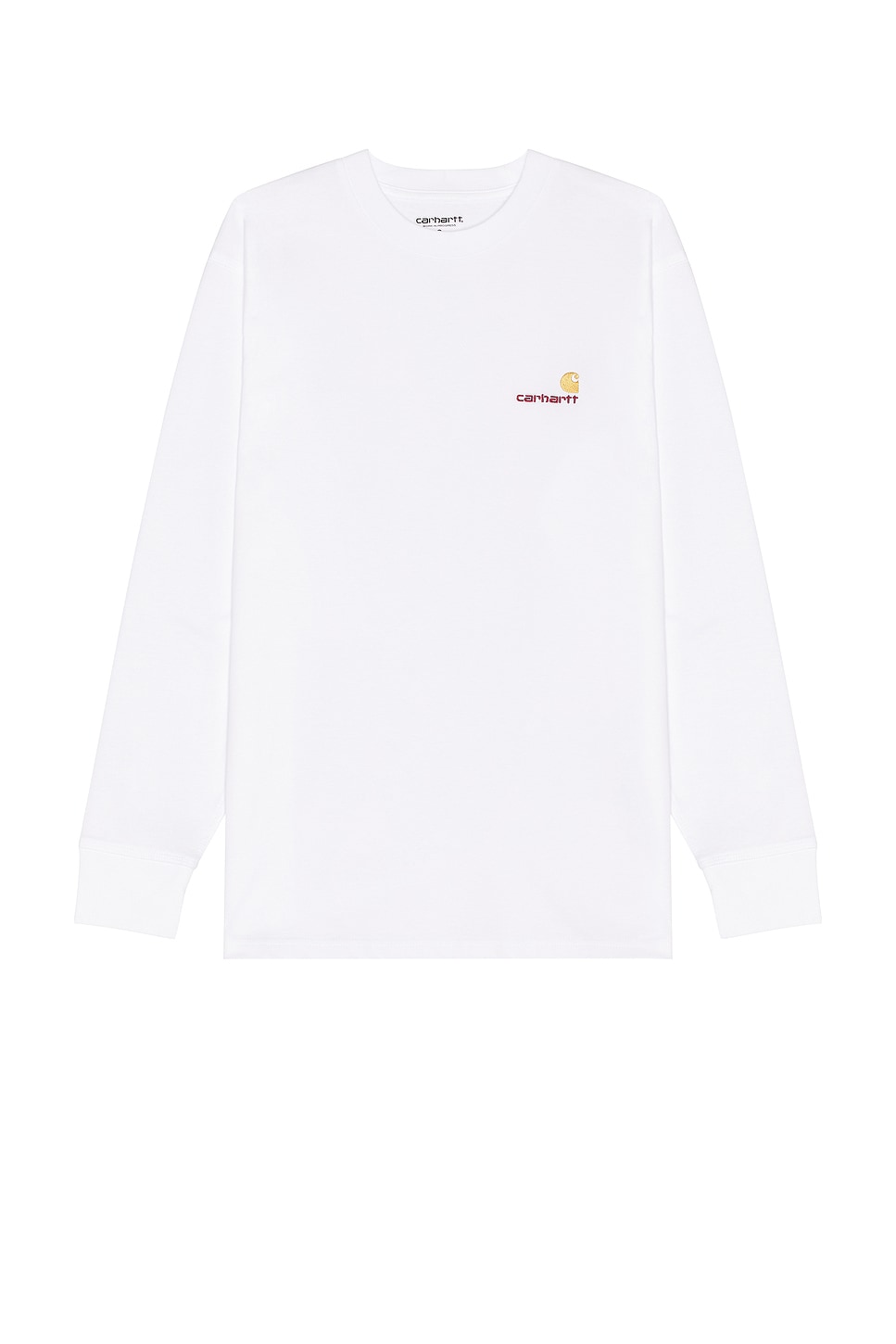 Image 1 of Carhartt WIP Longsleeve American Script T-Shirt in White