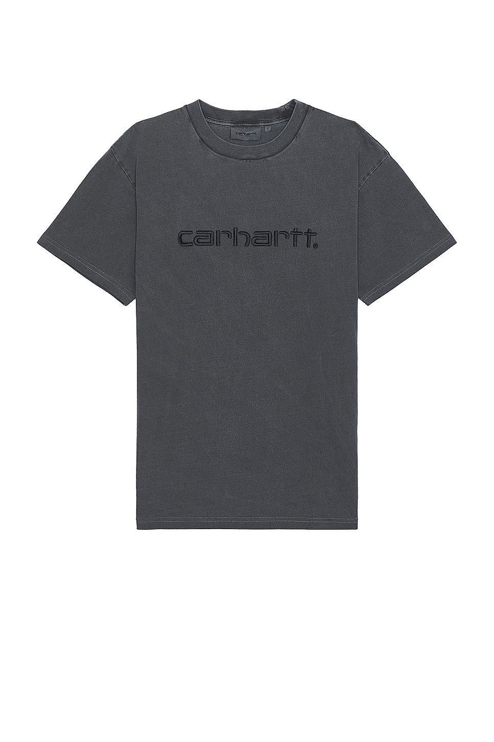 Image 1 of Carhartt WIP Short Sleeve Duster T-shirt in Black Garment Dyed