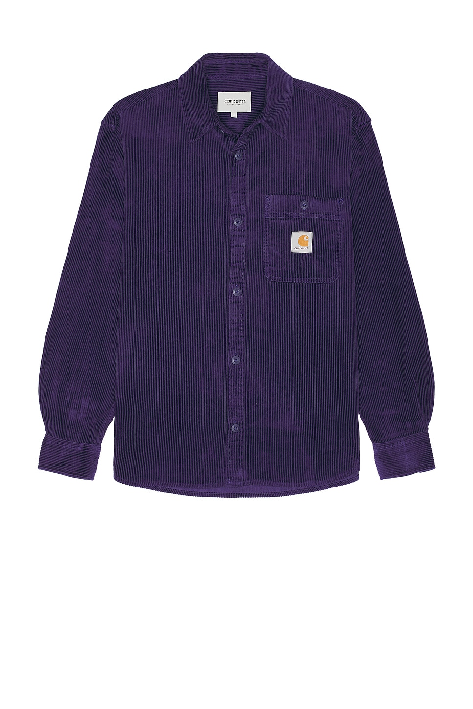 Carhartt Longsleeve Flint Shirt In Aura Rinsed