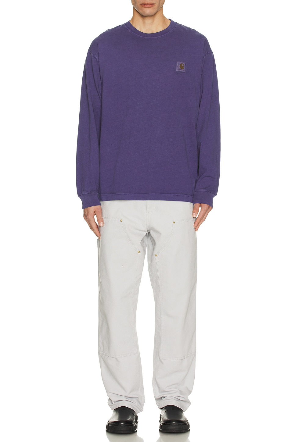 Image 1 of Carhartt WIP Longsleeve Vista T-Shirt in Aura Garment Dyed