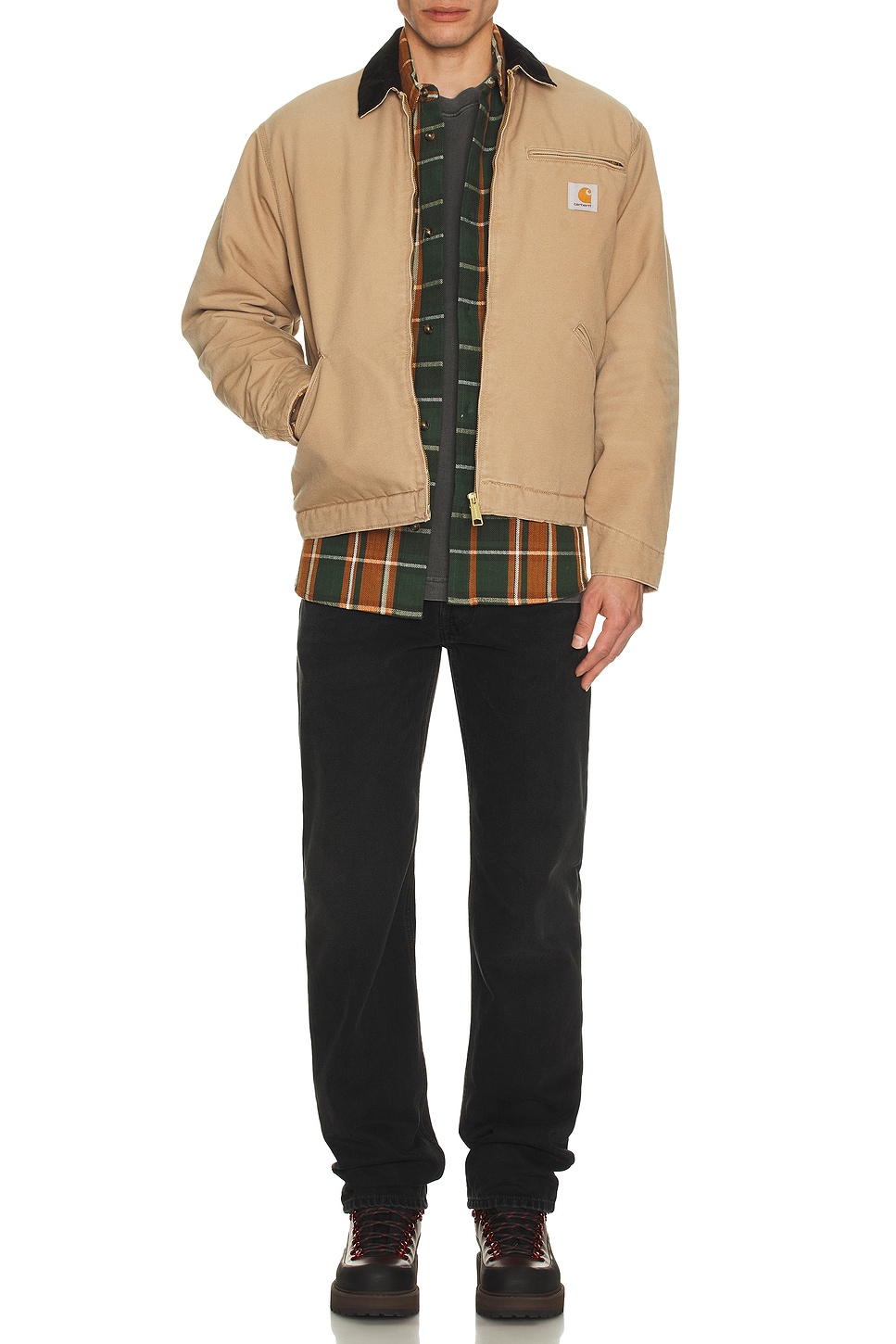 Image 1 of Carhartt WIP Longsleeve Hobart Shirt in Hobart Check & Sycamore Tree