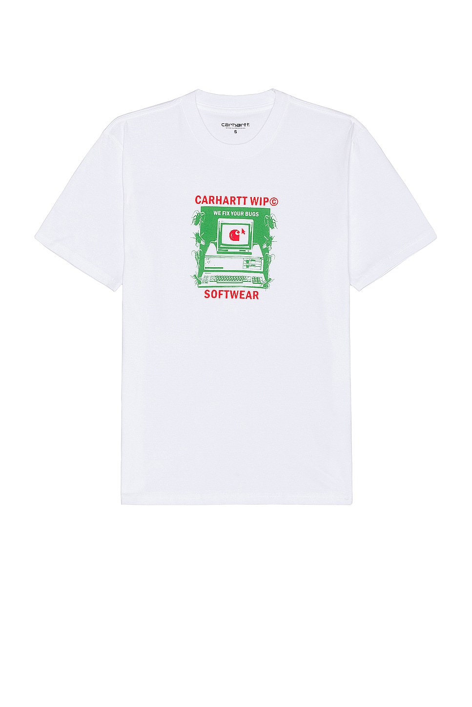 Image 1 of Carhartt WIP Short Sleeve Fixed Bugs T-shirt in White