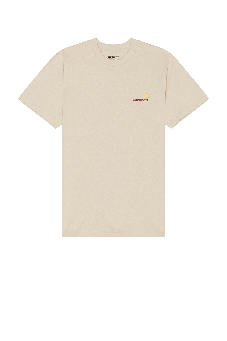 S/S American Script T-Shirt in Beige