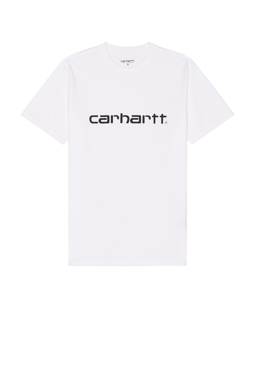 Image 1 of Carhartt WIP S/S Script T-Shirt in White & Black