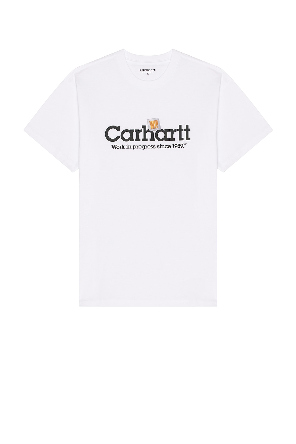 S/S Label Script T-Shirt in White