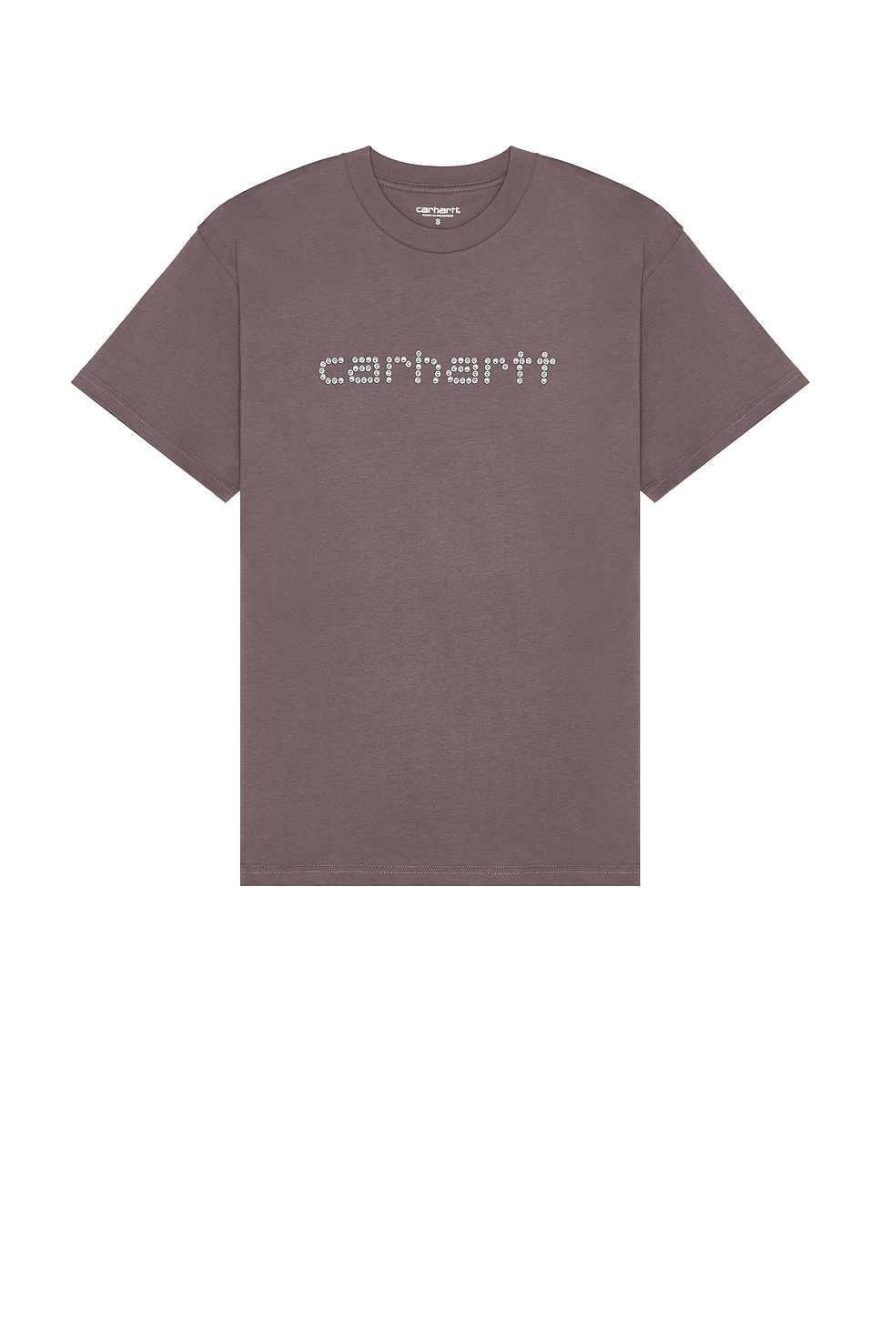 S/S Rivet Script T-Shirt in Grey