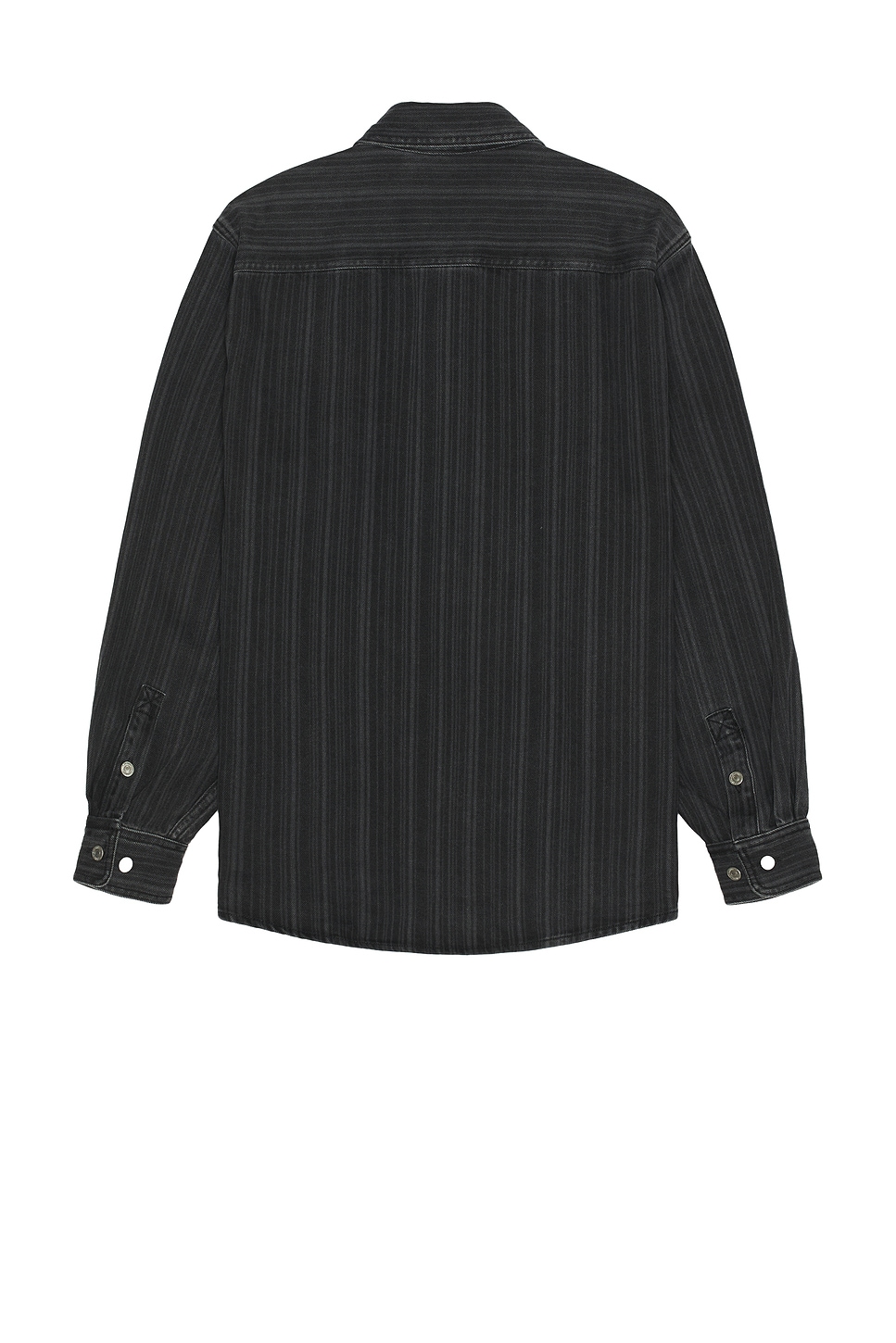 Carhartt Work In Progress Rylan Stripe Cotton Denim Button-up Shirt Jacket In Black