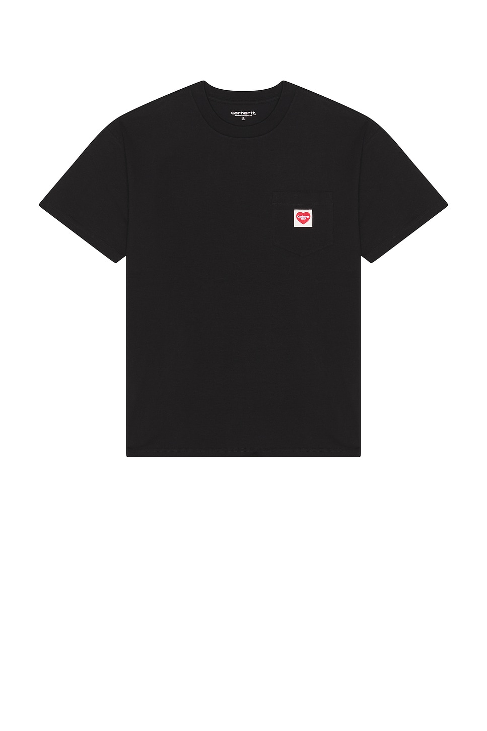 Image 1 of Carhartt WIP Short Sleeve Pocket Heart T-Shirt in Black & Red