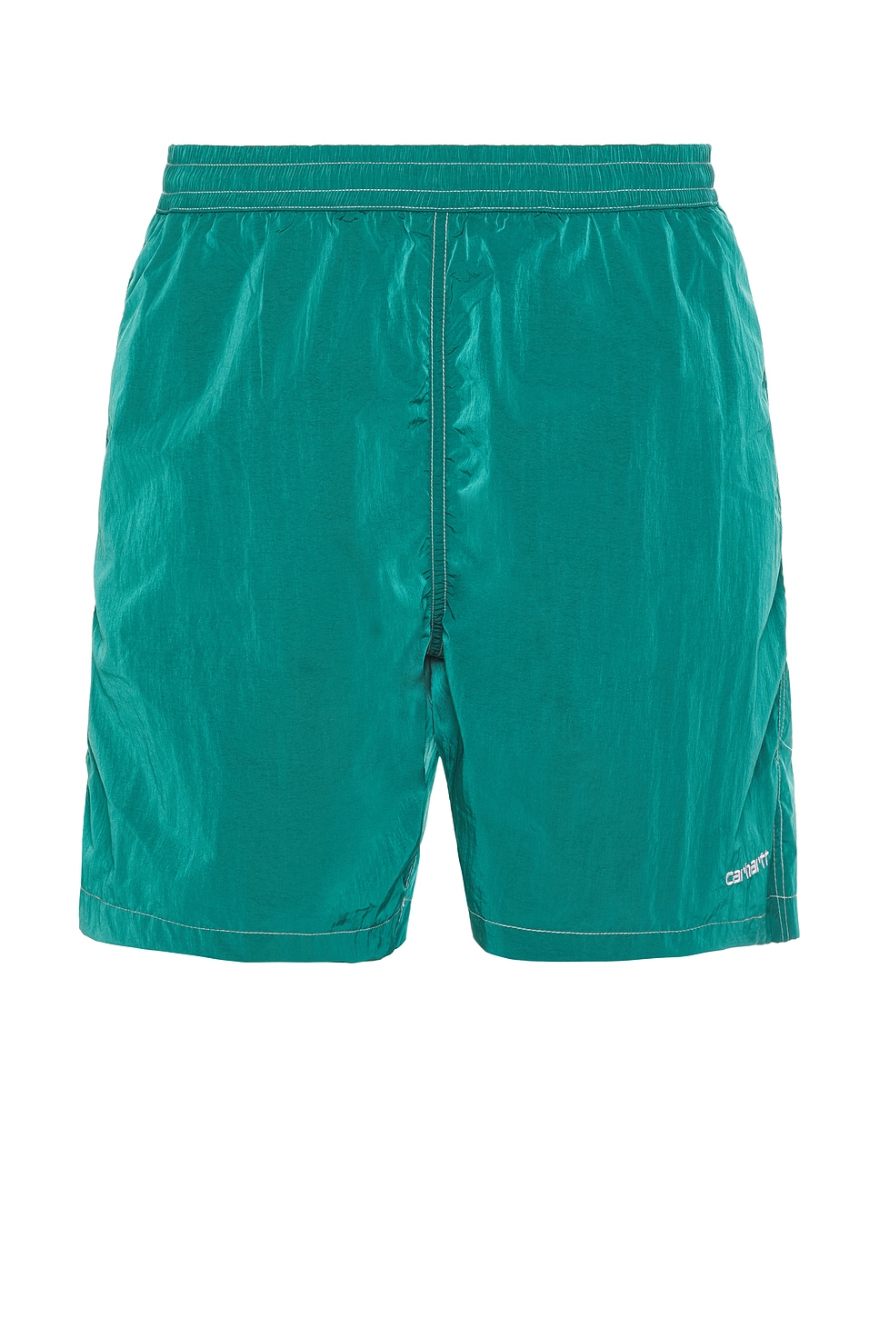 Image 1 of Carhartt WIP Canby Swim Trunks in Rainforest & White
