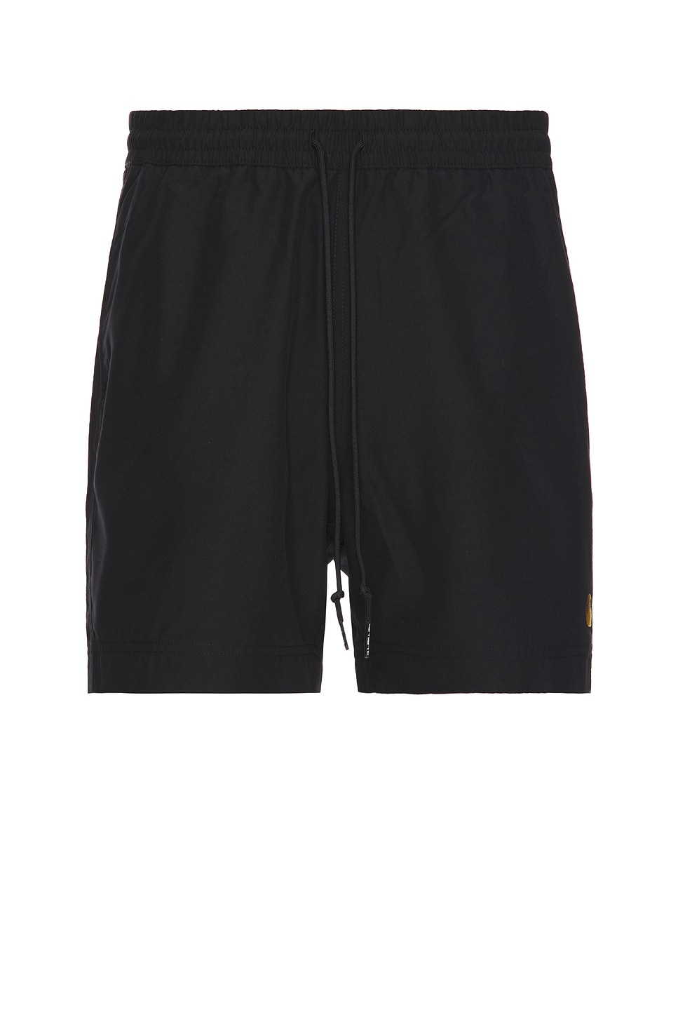 Image 1 of Carhartt WIP Chase Swim Trunks in Black & Gold