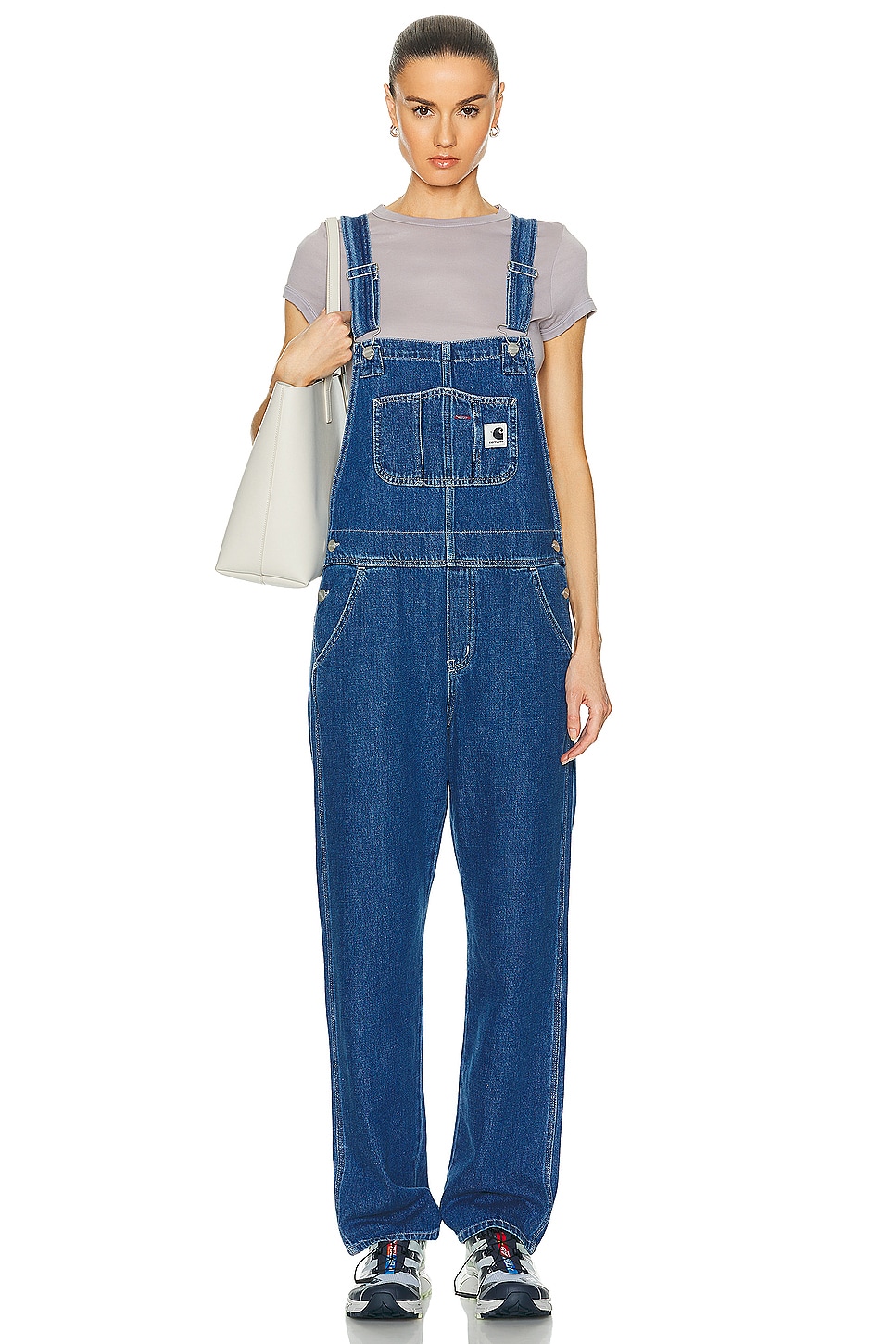 Image 1 of Carhartt WIP Bib Straight Overall in Blue