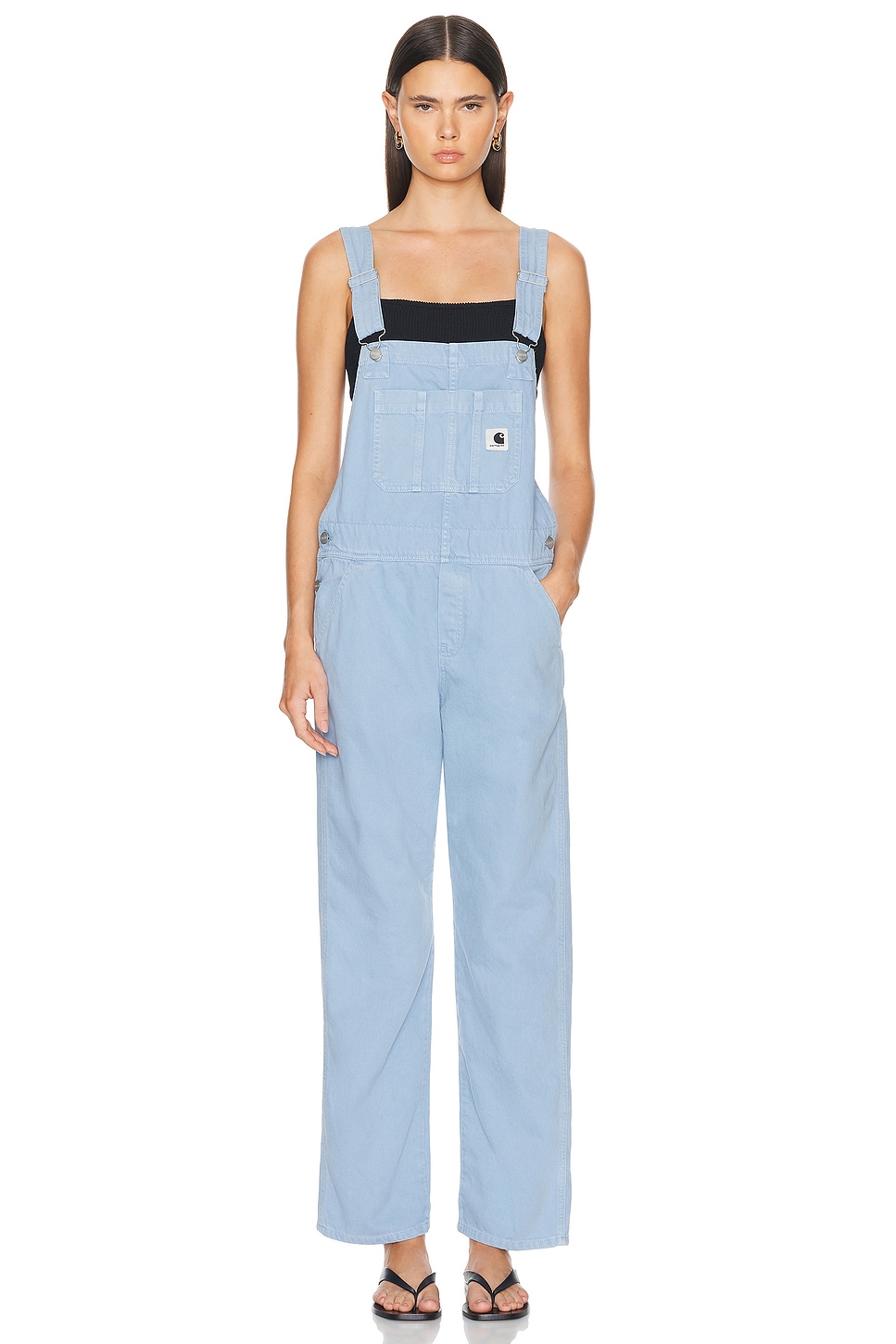 Image 1 of Carhartt WIP Garrison Bib Overall in Frosted Blue