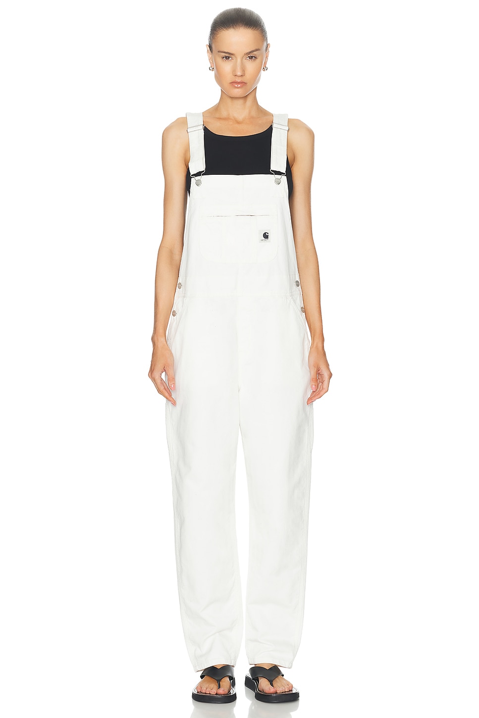 Norris Bib Overall in White