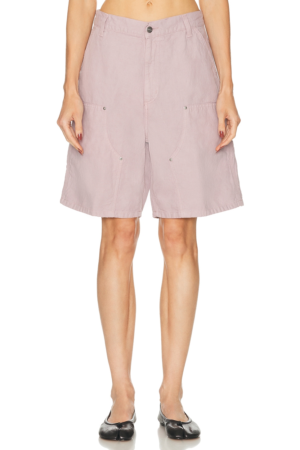 Image 1 of Carhartt WIP Branford Double Knee Short in Pink Fog