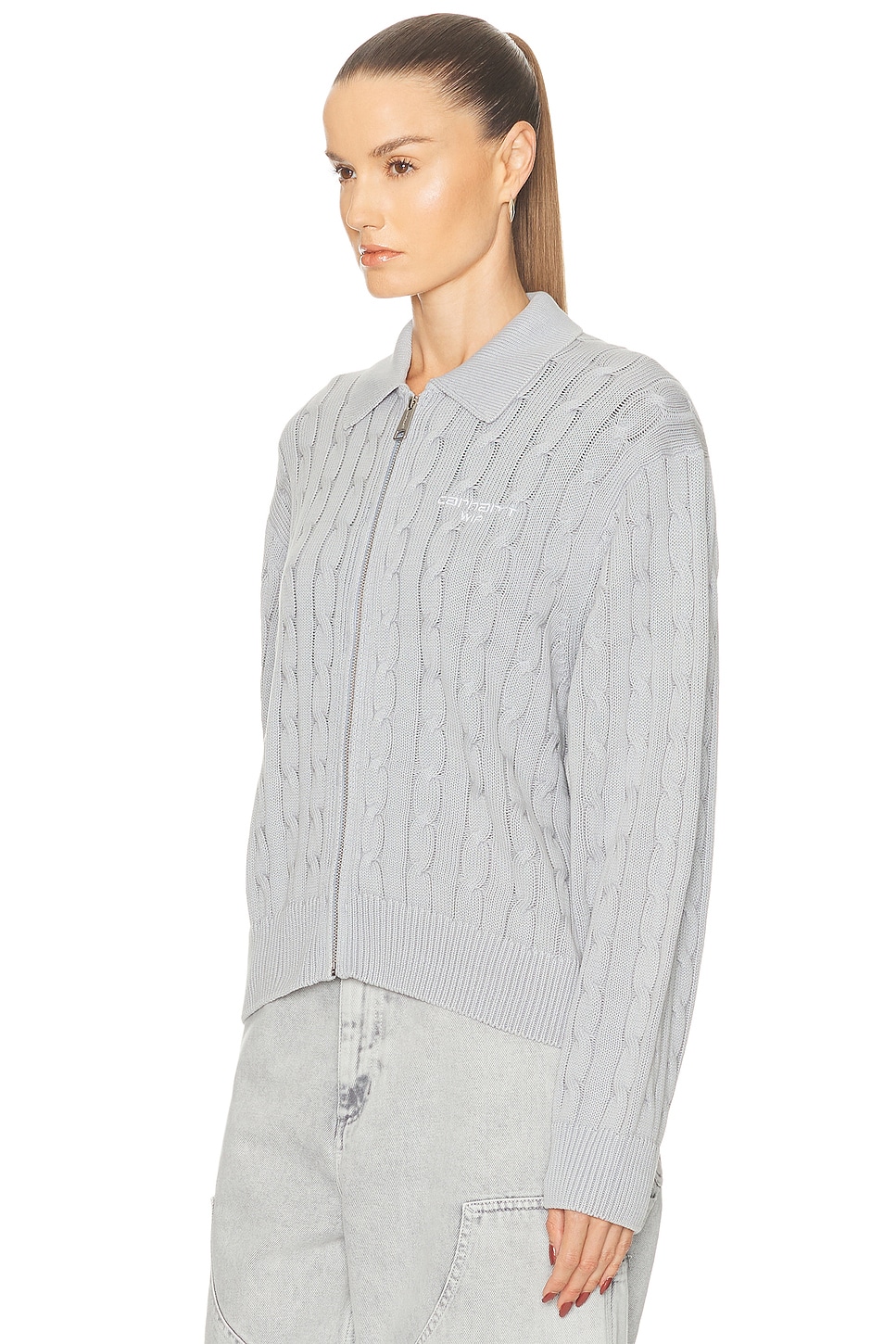 Carhartt Carter Sweater Jacket In Gray