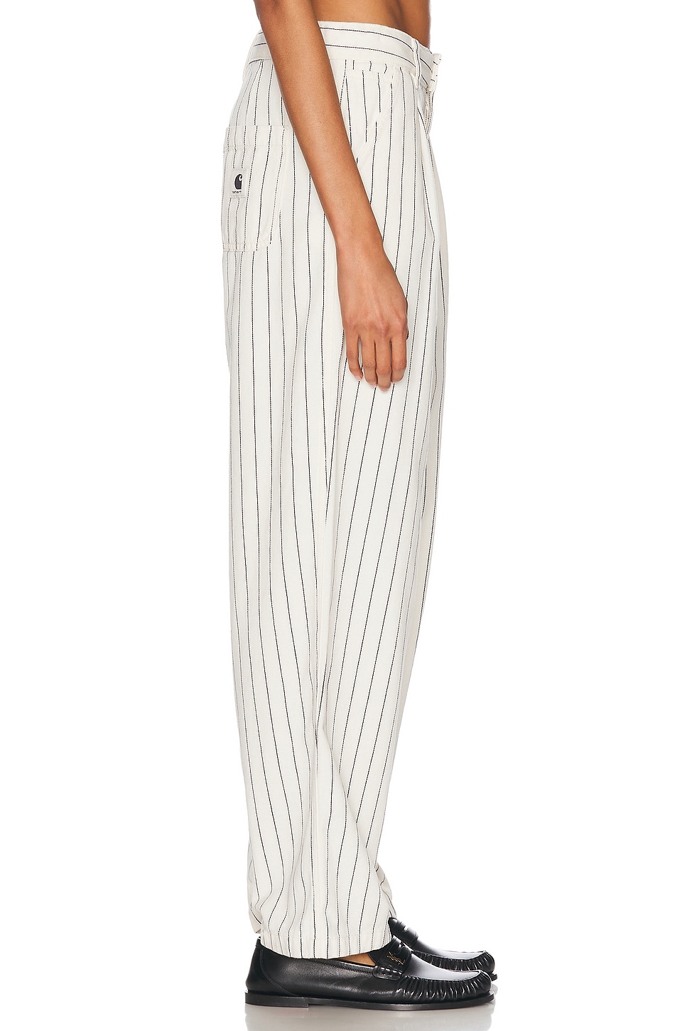 Image 3 of Carhartt WIP Hendry Pant in Seaton Stripe, Wax, & Dark Navy