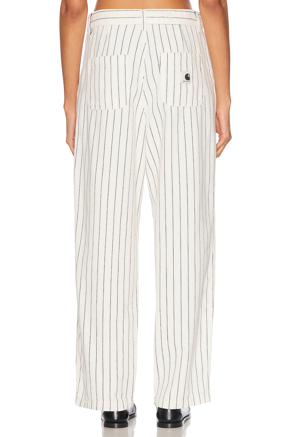 Image 4 of Carhartt WIP Hendry Pant in Seaton Stripe, Wax, & Dark Navy