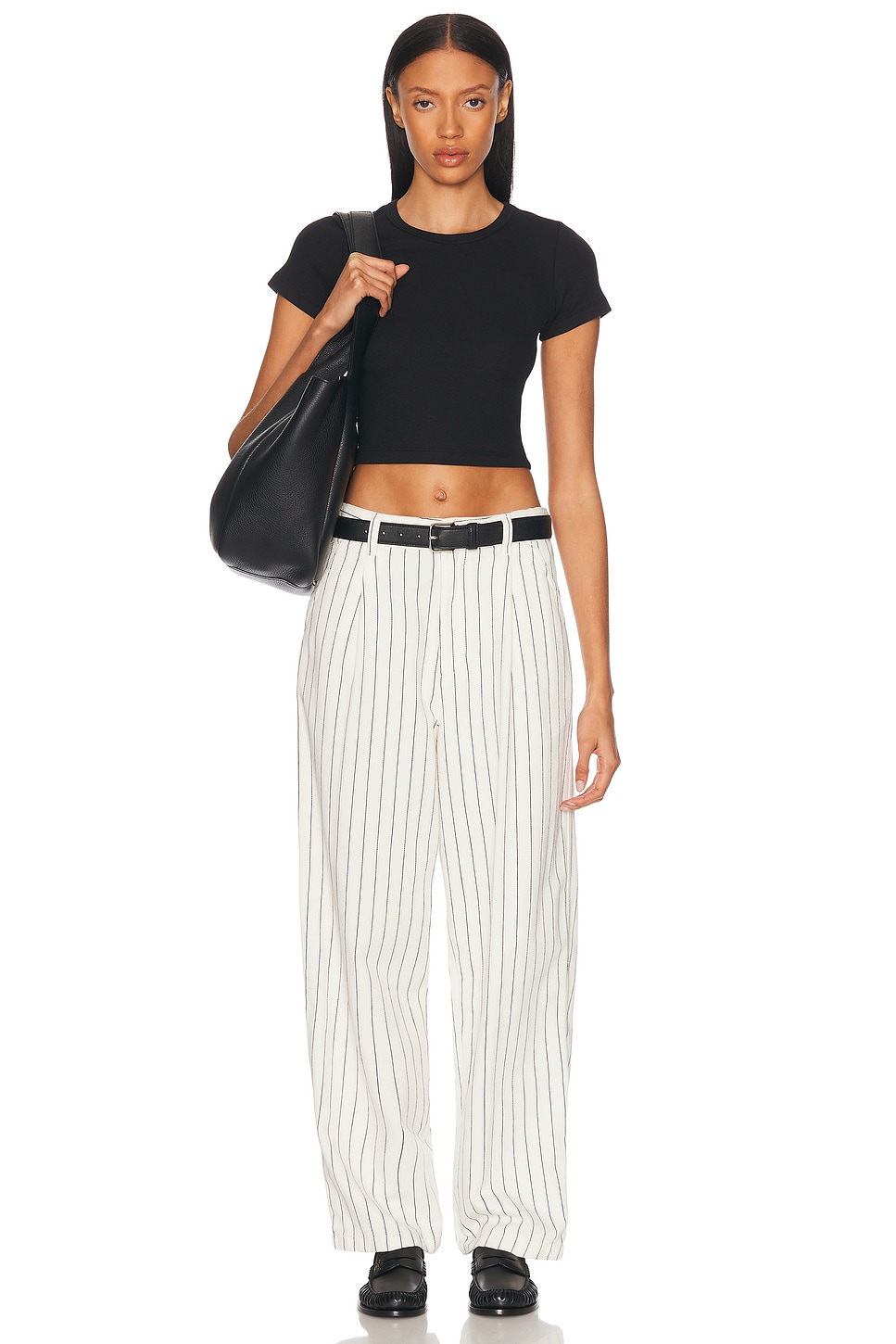 Image 5 of Carhartt WIP Hendry Pant in Seaton Stripe, Wax, & Dark Navy