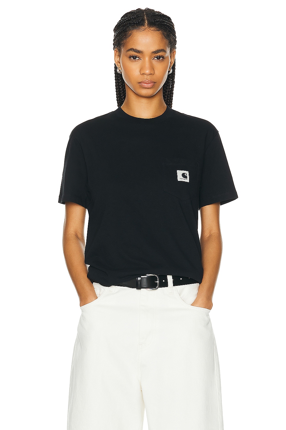 Image 1 of Carhartt WIP Short Sleeve Pocket T-Shirt in Black