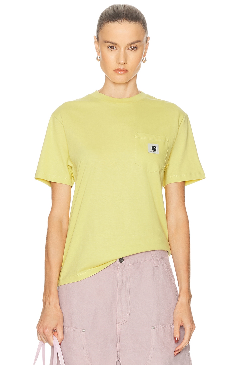 Pocket T-shirt in Green,Yellow