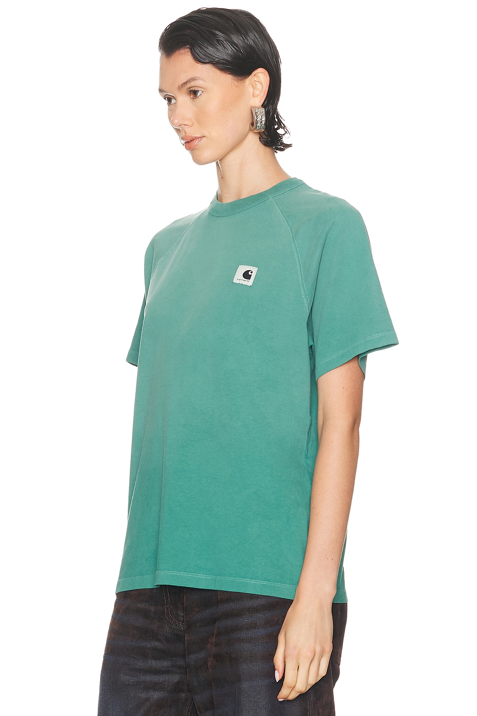 Carhartt Omens Saguaro Relaxed-fit Hudson Cotton-jersey T-shirt In Green