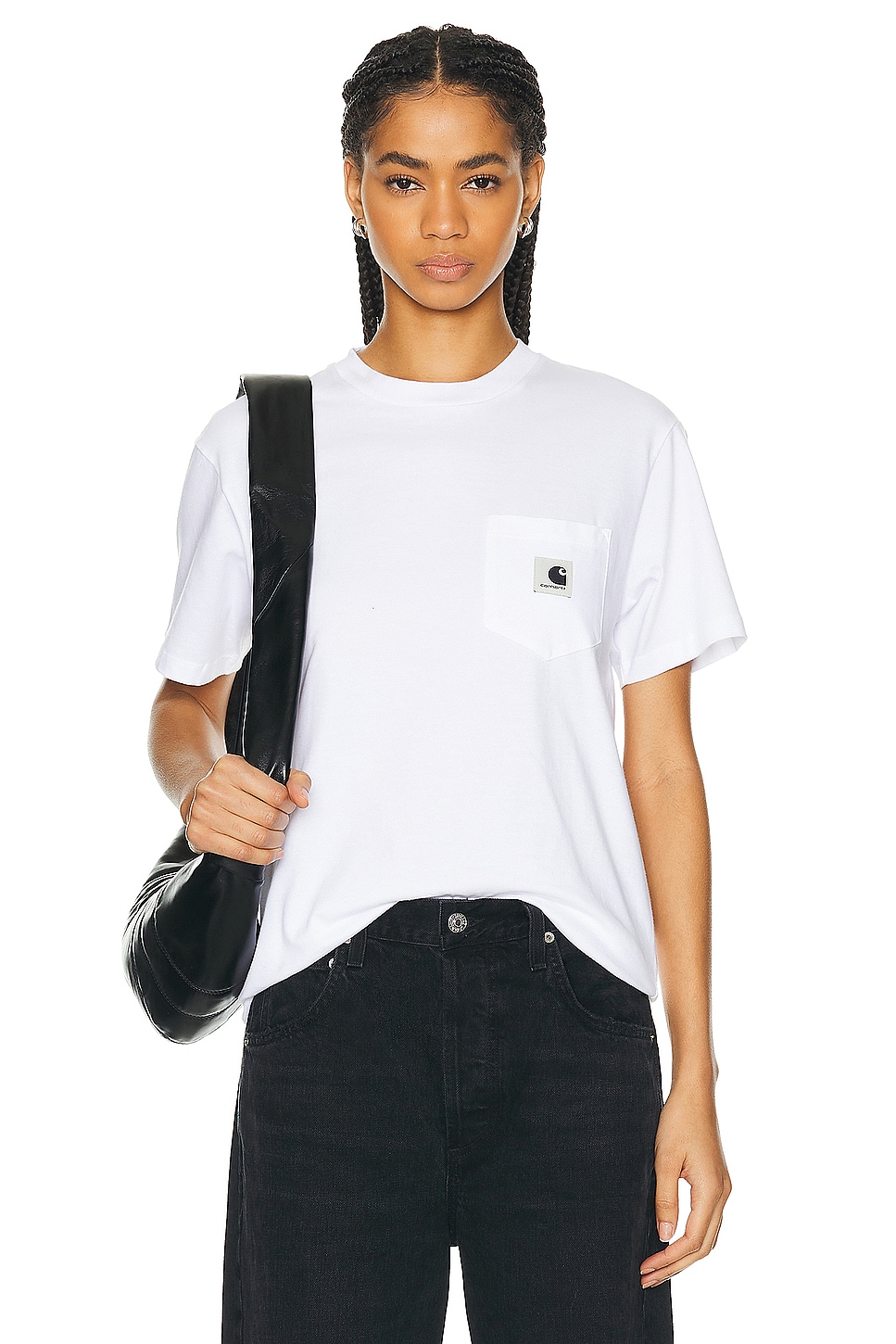 Image 1 of Carhartt WIP Short Sleeve Pocket T-Shirt in White