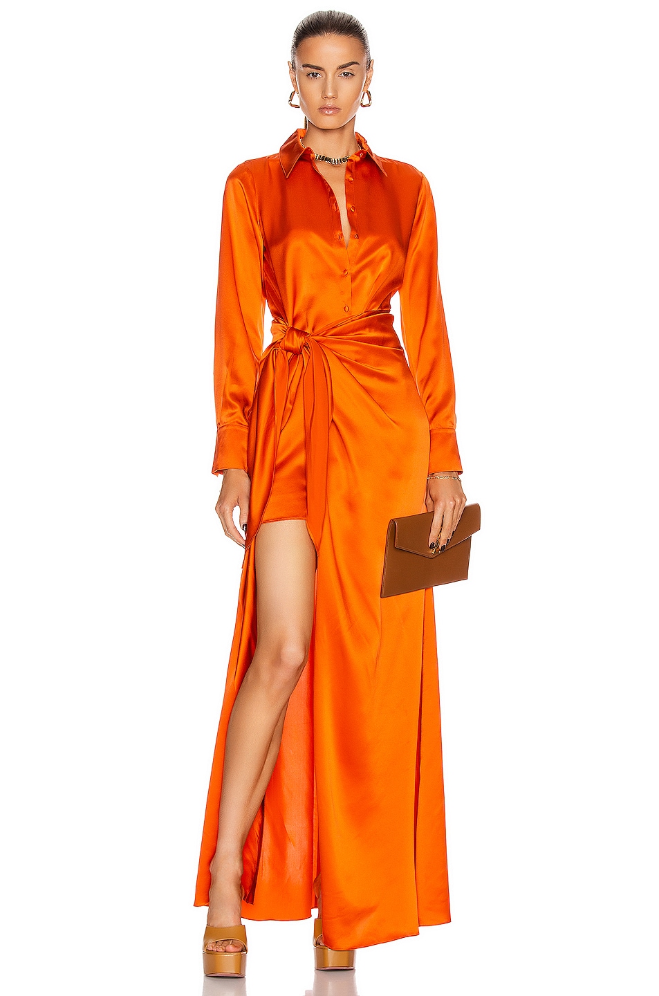 Image 1 of Cinq a Sept Maddy Gown in Blood Orange