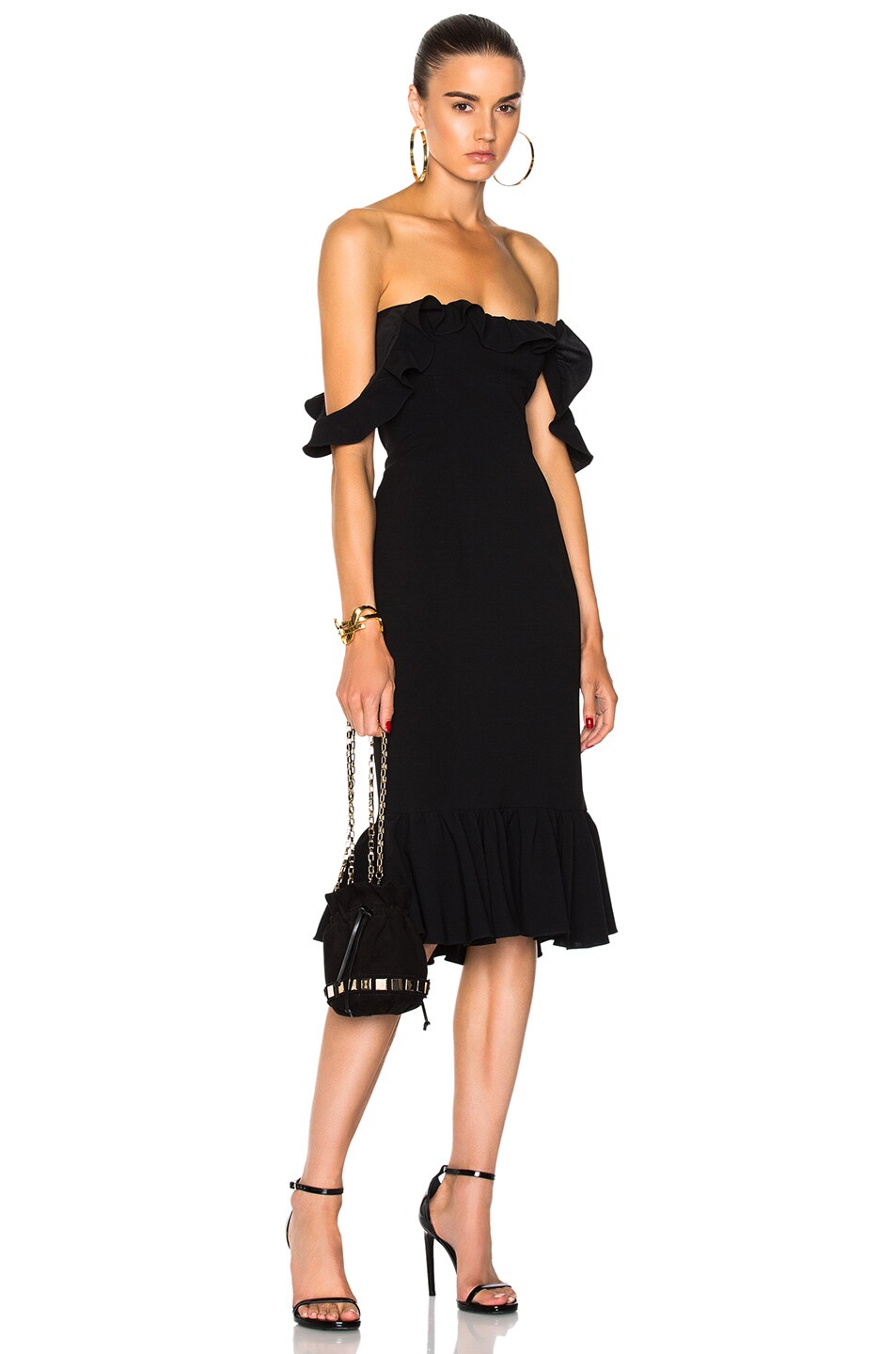 Image 1 of Cinq a Sept Opalina Dress in Black