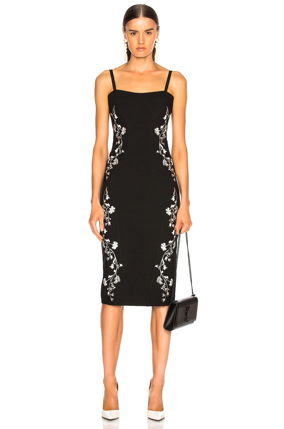 Image 1 of Cinq a Sept Chloe Dress in Black & Ivory