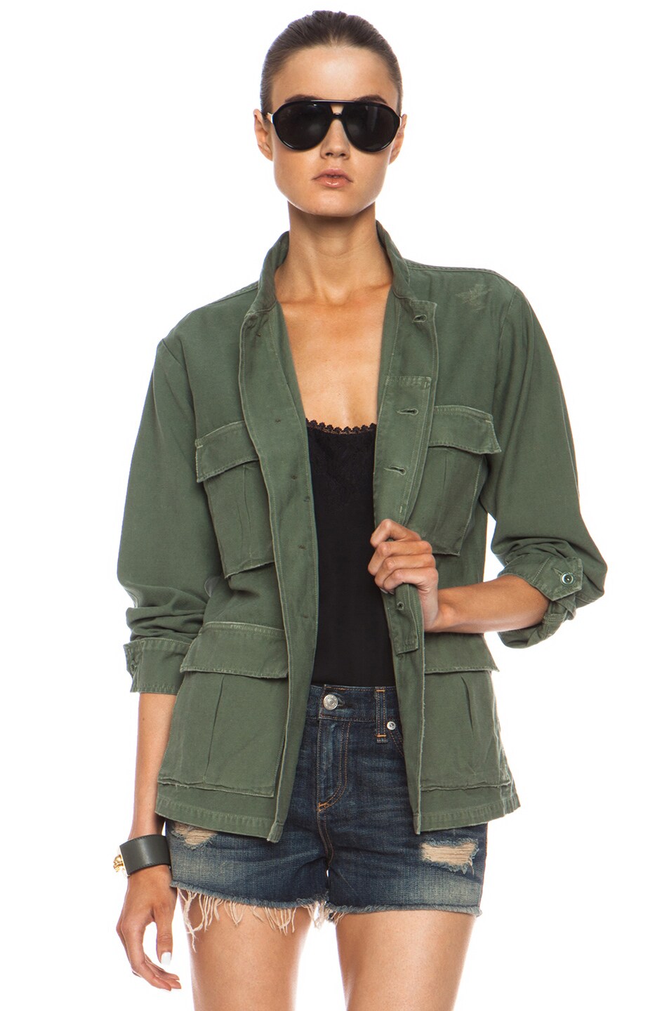 Image 1 of Citizens of Humanity Kyle Military Jacket in Fatigue