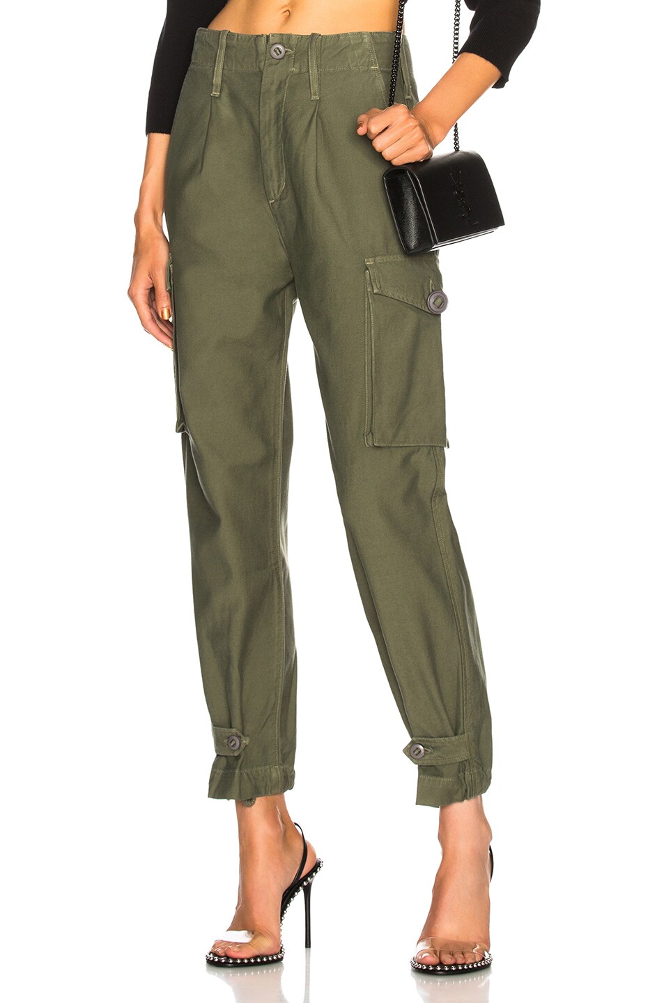 Image 1 of Citizens of Humanity Zoey Cargo Pants in Sergeant Green