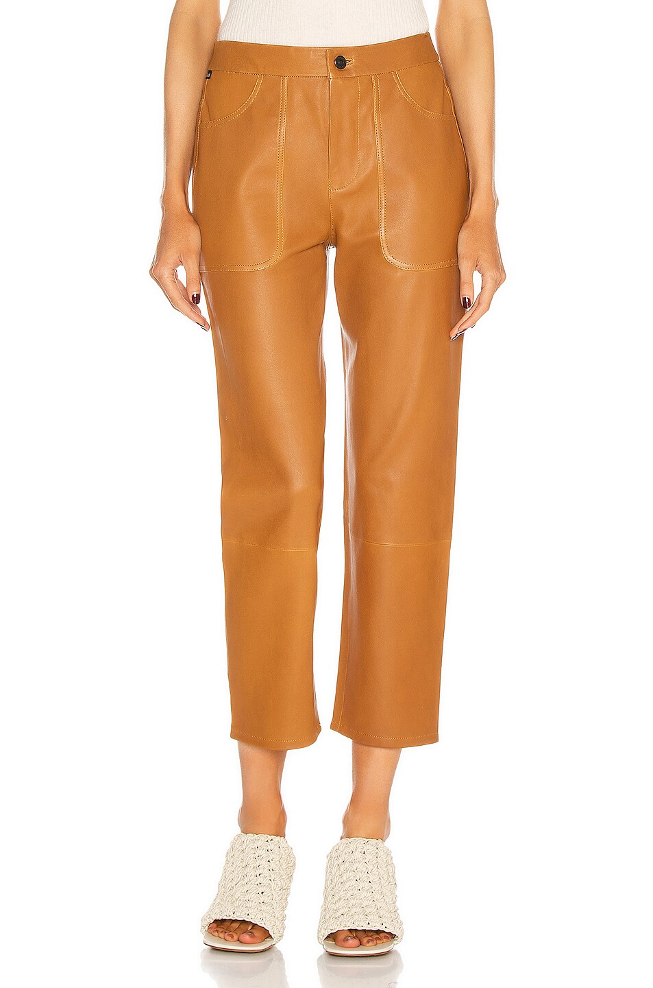 Image 1 of Citizens of Humanity Emma Leather Patch Pocket Pant in Golden Glow