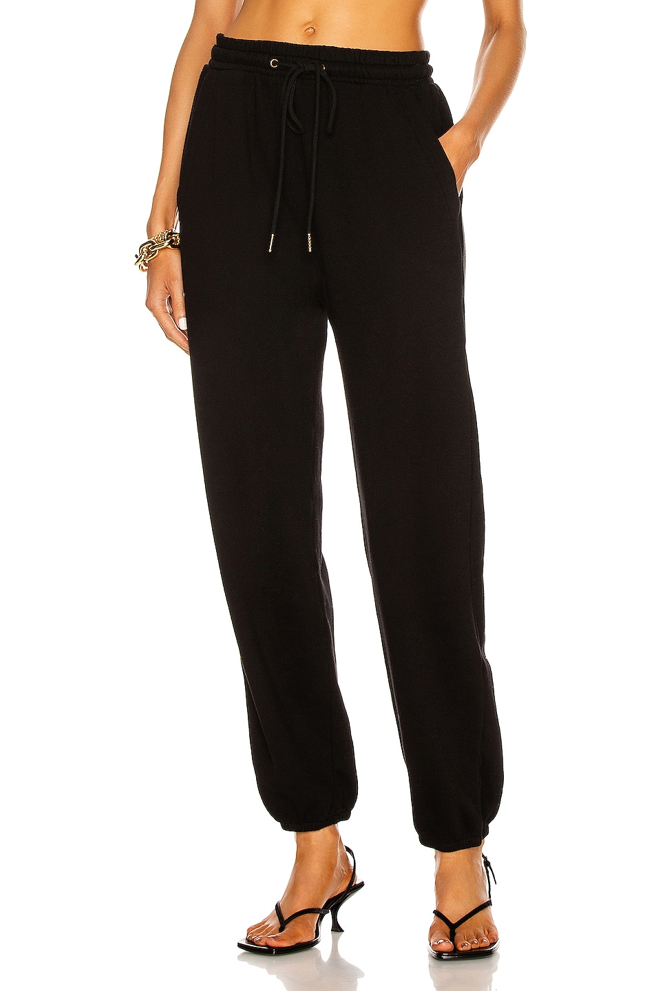 Image 1 of Citizens of Humanity Laila Casual Fleece Pant in Black