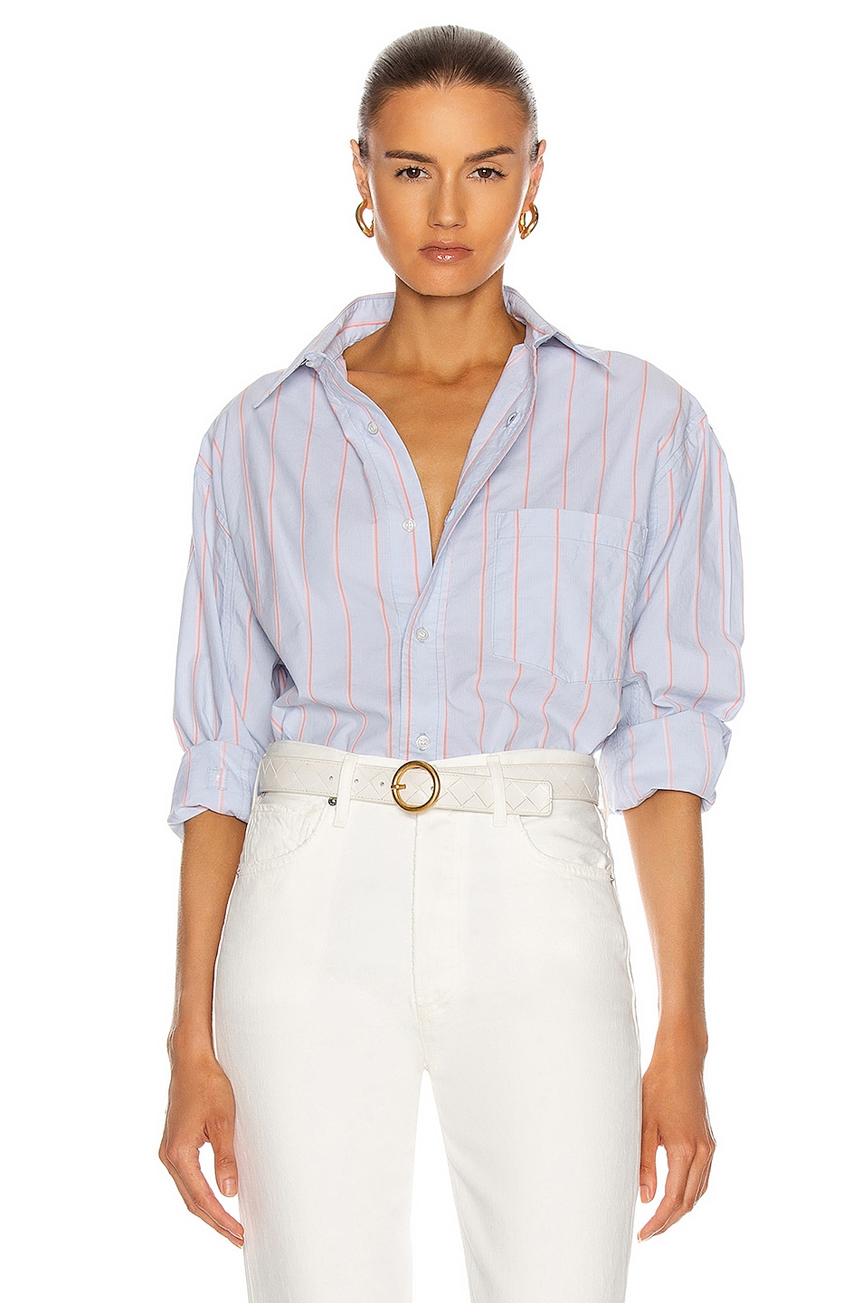 Image 1 of Citizens of Humanity Kayla Shirt in Rosemont Stripe